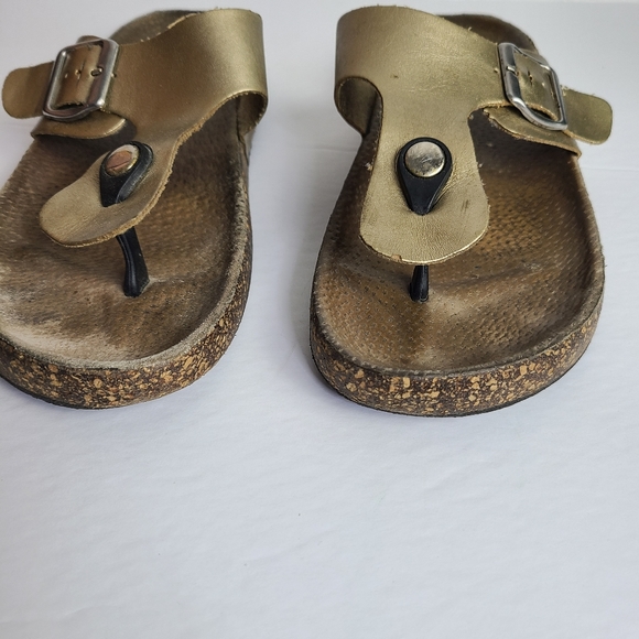 Streetwear Society push toe gold cork slides - Picture 2 of 3